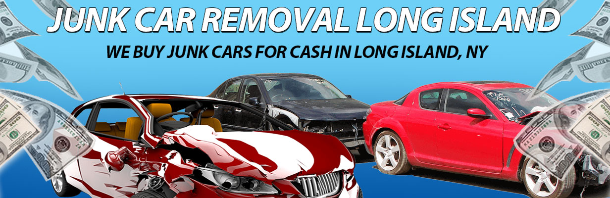 showing junk-car-removal-long-island.com header with logo and vehicle lineup